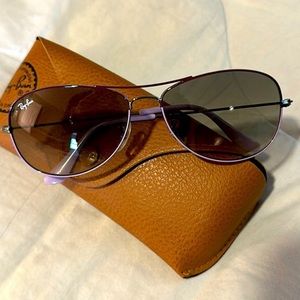 Brand New Ray-Ban Cockpit Aviator Sunglasses Purple two tone frames